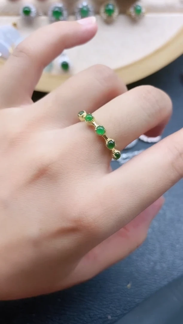 翡翠戒指银S925镶嵌11111