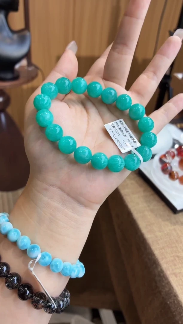 未镶嵌手串天河石莫桑比克天河石11m+