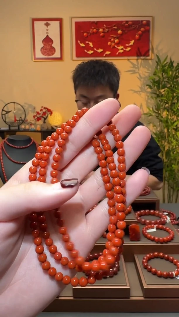 【闪购商品】南红玛瑙手链未镶嵌一条约5mm 多样性发货