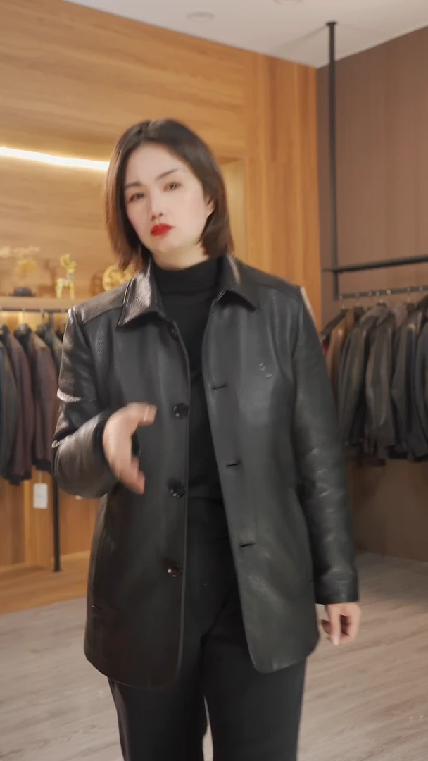 100%头层山羊皮20070加厚款（可拆卸90白鸭绒）限时福利