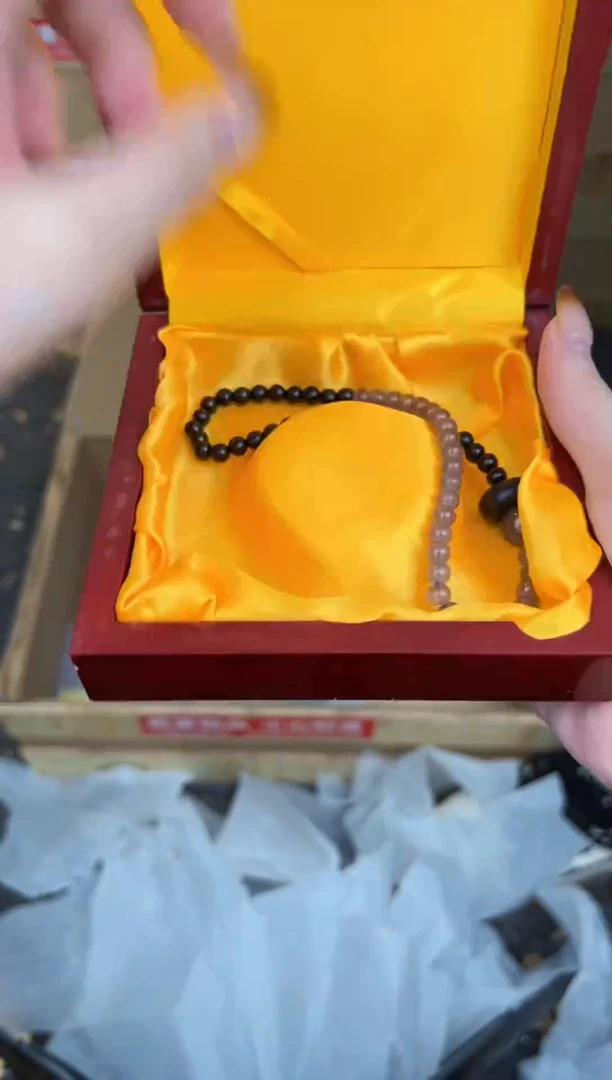 甄得帅文玩阁黑檀双圈链接@@SP040