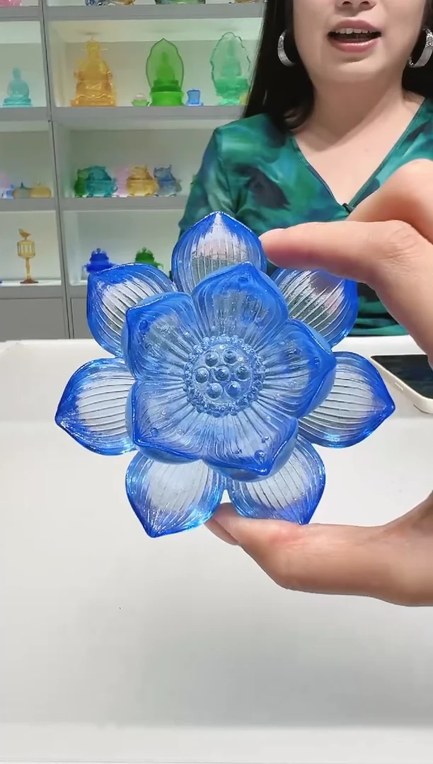 手工艺品琉璃古法琉璃莲花