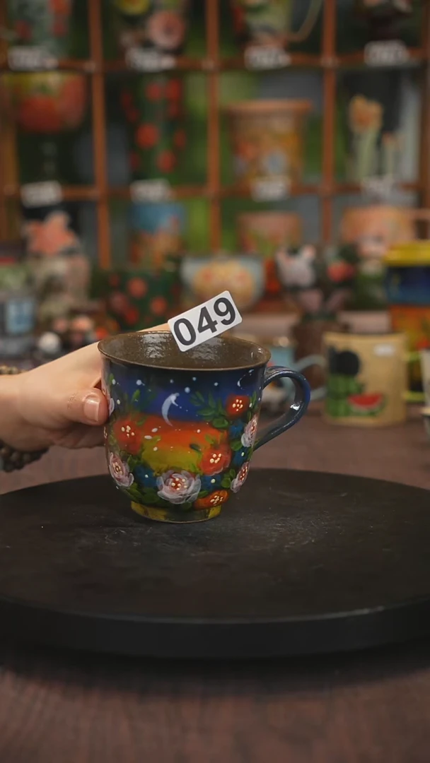 紫砂油画手绘釉下彩049