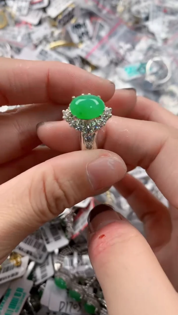 未镶嵌戒指翡翠444   1