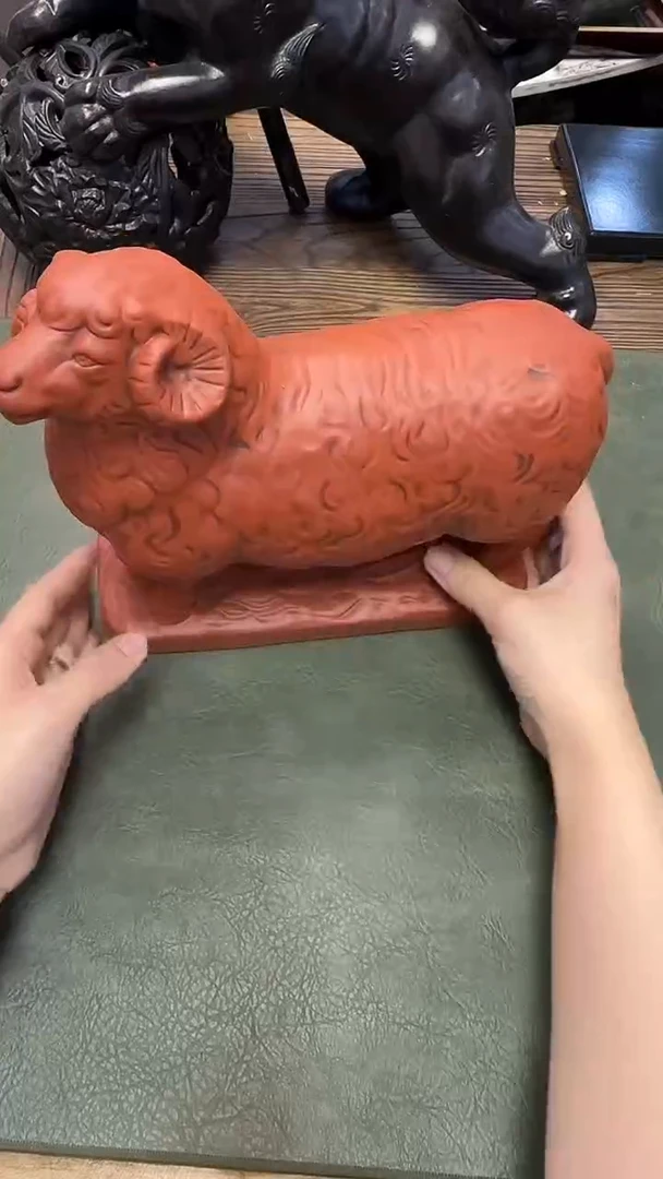 815常滑烧羊摆件