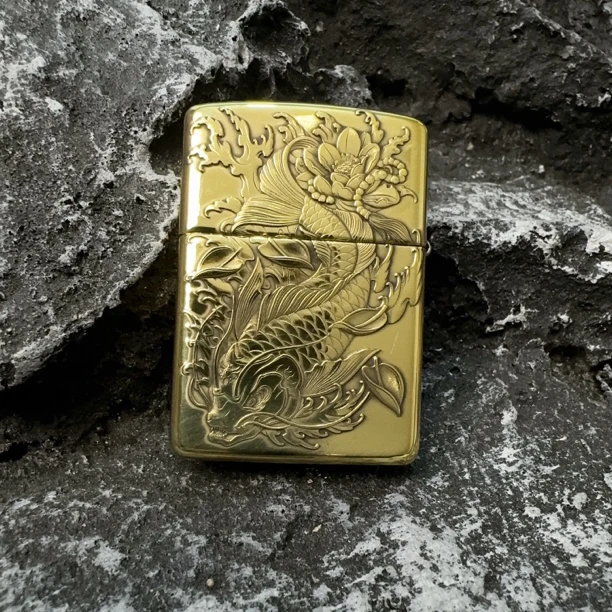 ZIPPO打火机  财宝龙鱼 168盔甲煤油打火机 送礼物 DYJ1