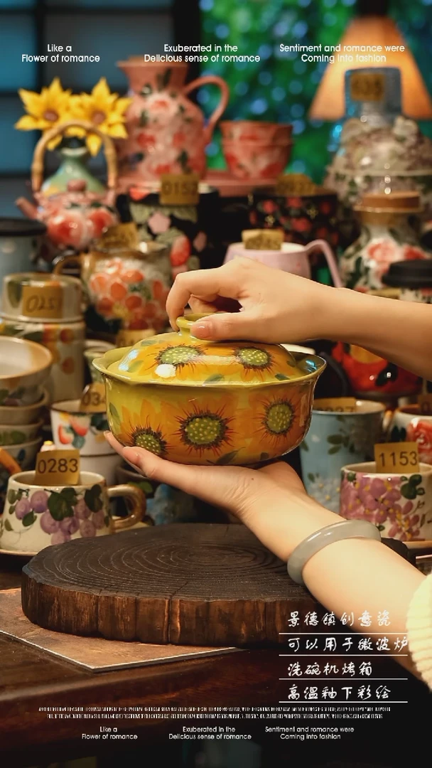 陶瓷景德镇高温釉下彩手工手绘款式@A0513@