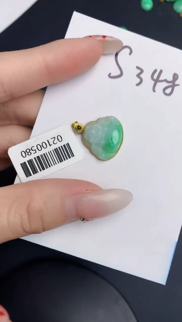 【闪购商品】翡翠颈饰18K金镶嵌0000000000