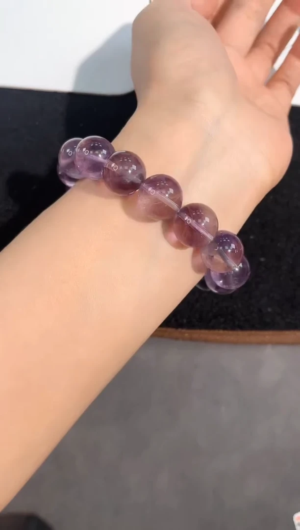 【闪购商品】水晶手链未镶嵌62号紫水单圈14mm