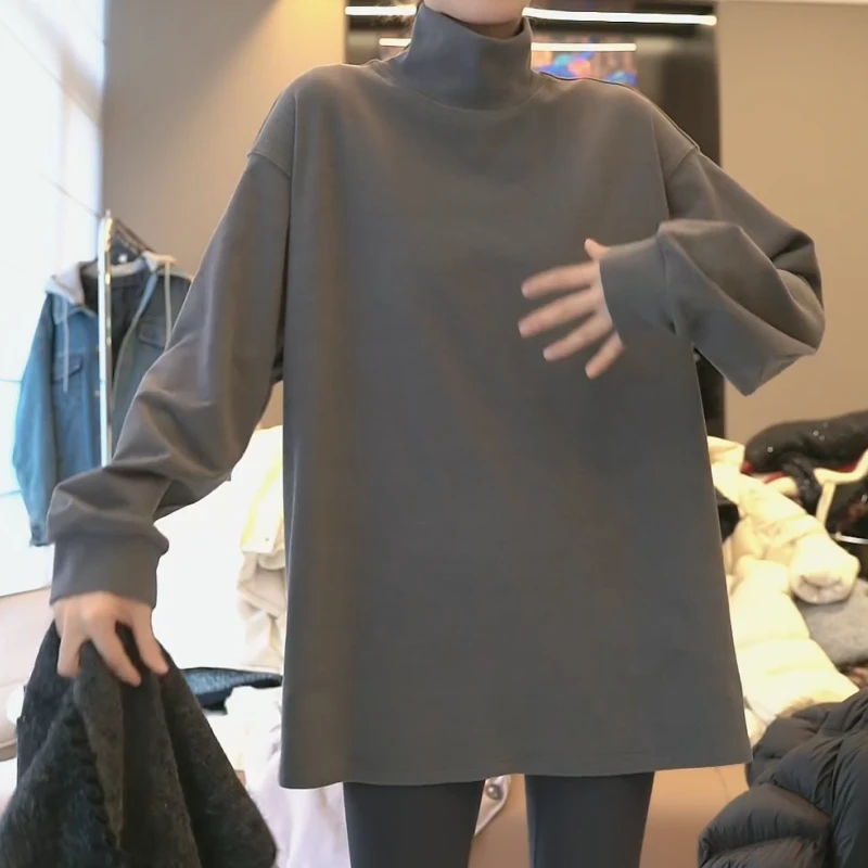 2025新款时尚气质百搭显瘦时尚长袖宽版打底T恤LK2501239