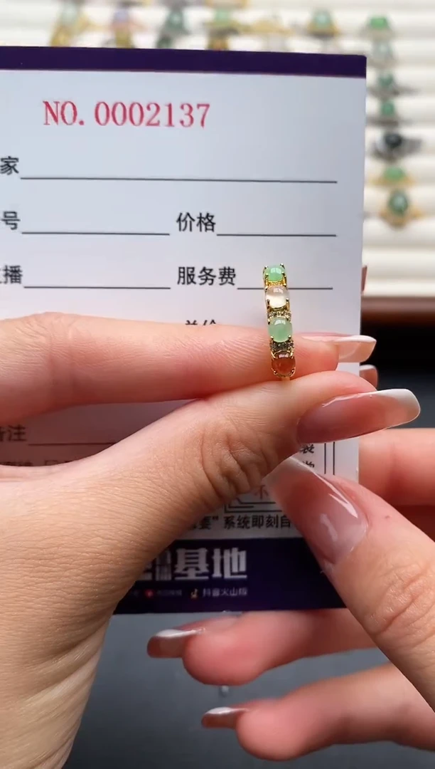 银S925镶嵌戒指翡翠22222222+9