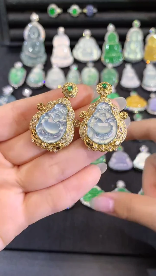 吊坠(不含链)银S925镶嵌翡翠5-米爷（多样性发货一件