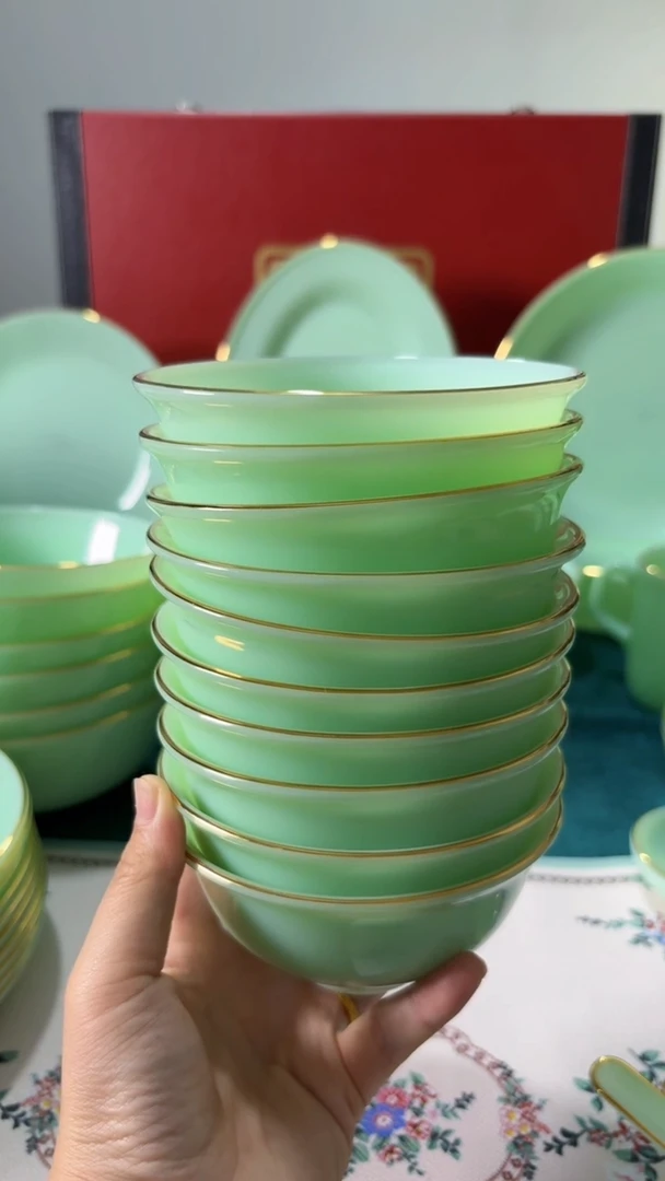 ·4.5英寸玉瓷碗10个口径11.5厘米