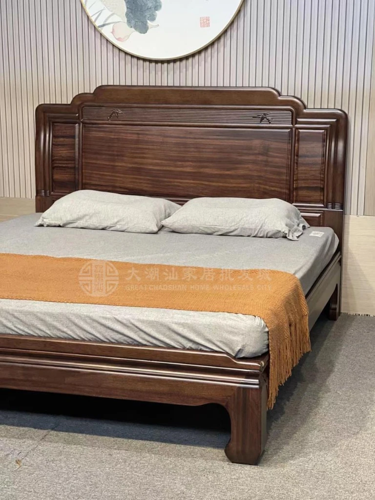 富竹大床  新20 实木材质 家用简约时尚新中式大床