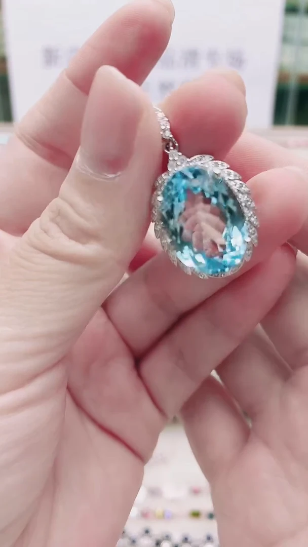 银S925镶嵌托帕石吊坠152ZB1128产品一个（多样性）