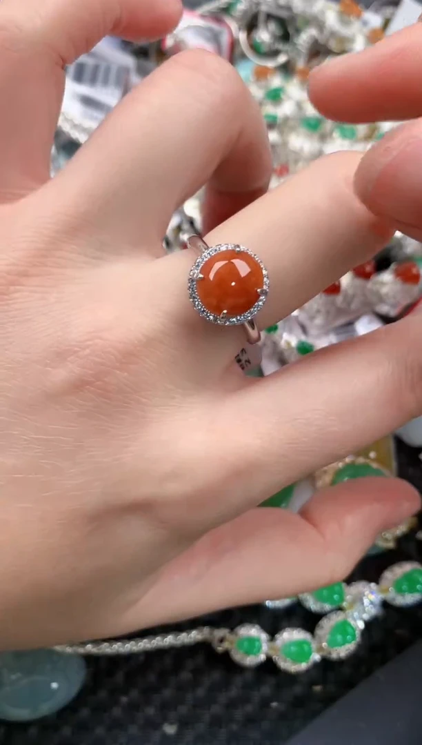 银S925镶嵌戒指翡翠1313---2