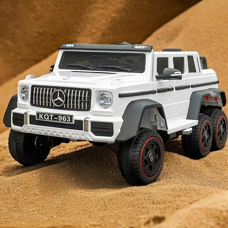 【拉萨发货】儿童六轮电动3人大号奔驰大G遥控可坐大人儿童玩具车