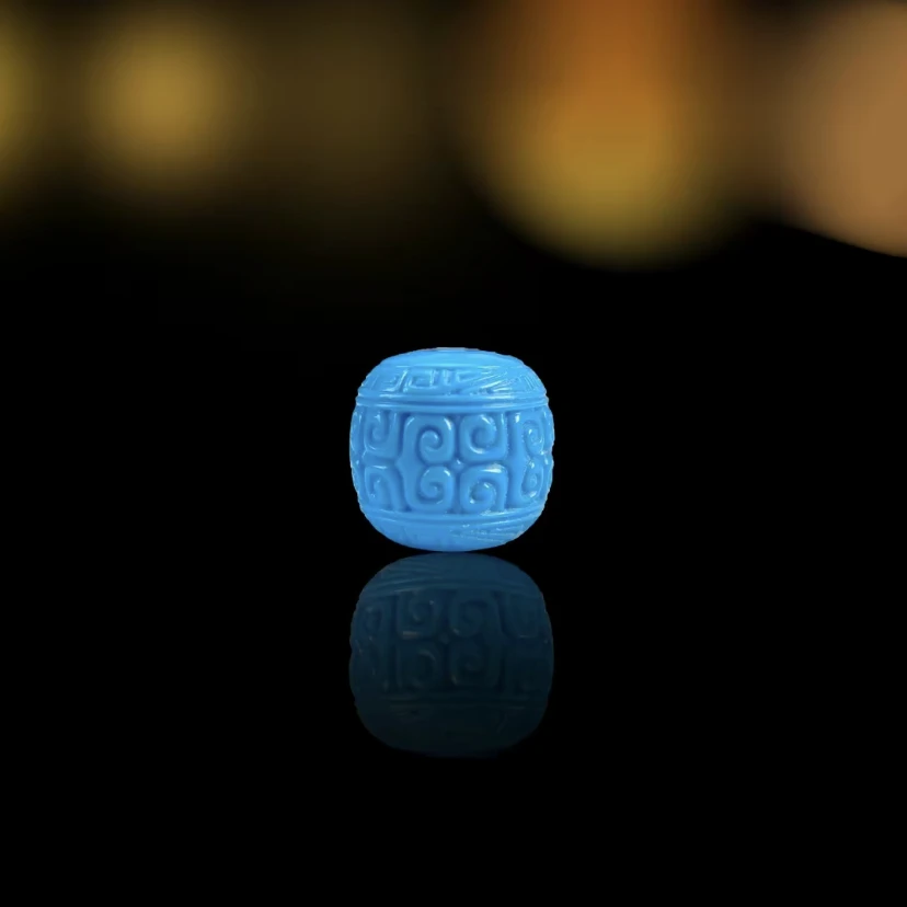 高瓷玉化回纹单珠