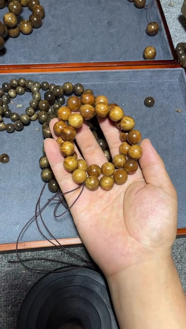 金丝楠手串/手链1.5药香老料影子波56