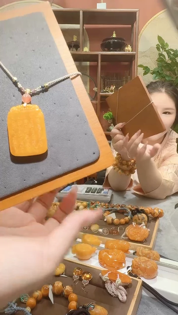蜜蜡颈饰未镶嵌986天然蜜蜡珠宝奇石全都保真