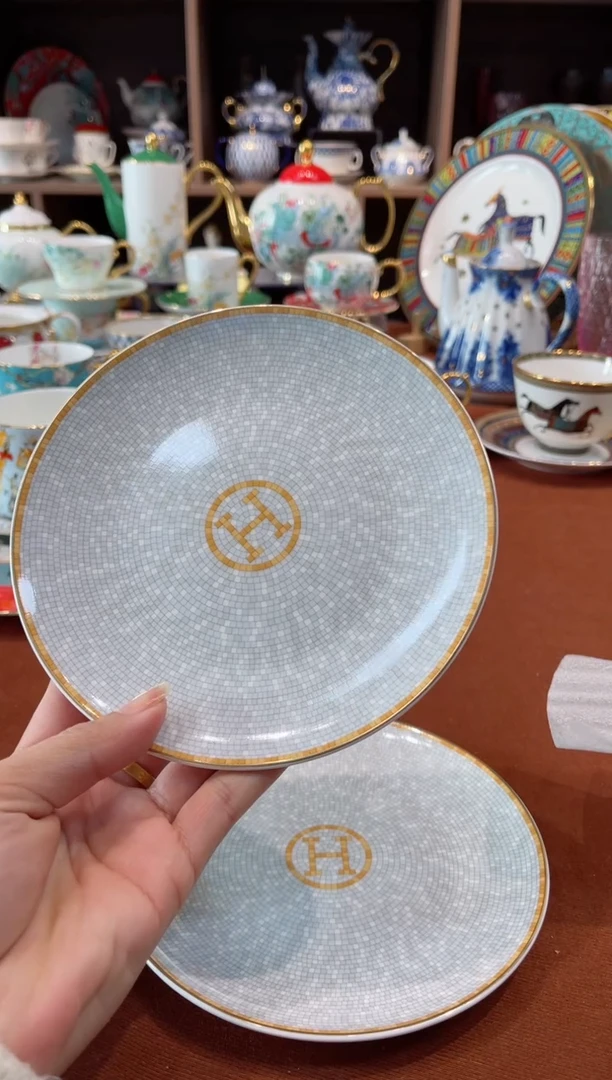 【闪购商品】瓷片马拉车点心盘2个·······