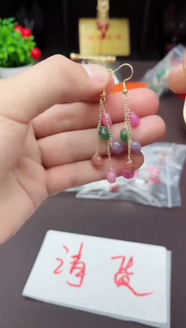 【闪购商品】玛瑙/玉髓耳钉银S925镶嵌9100000