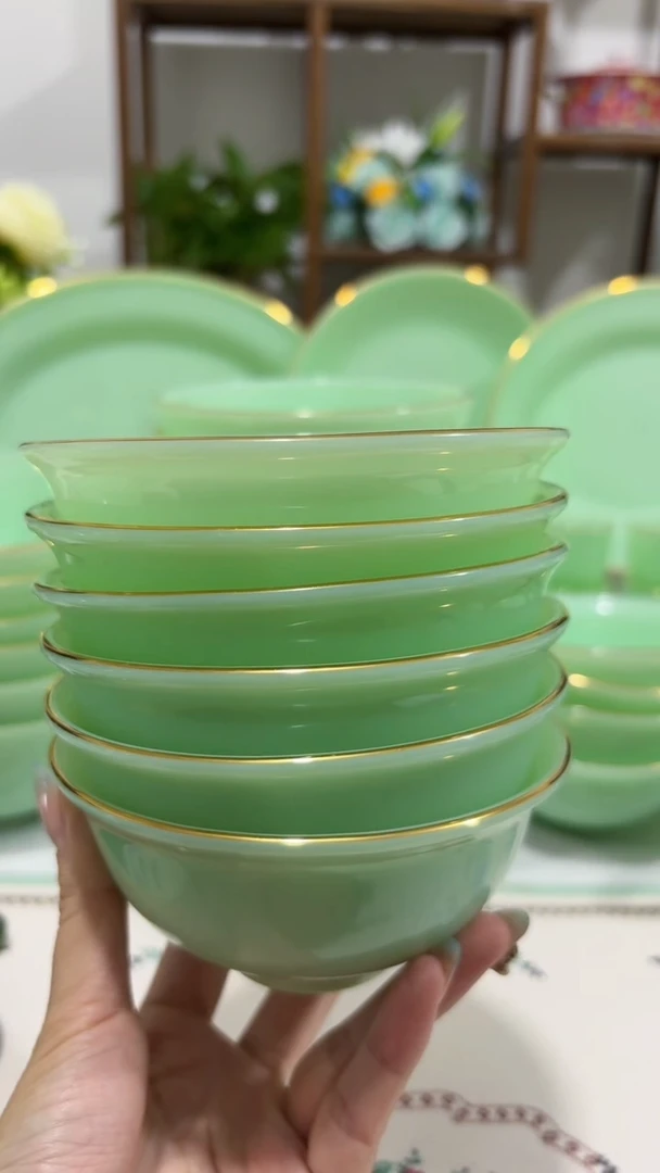 4.5英寸玉瓷碗6个口径11.5厘米