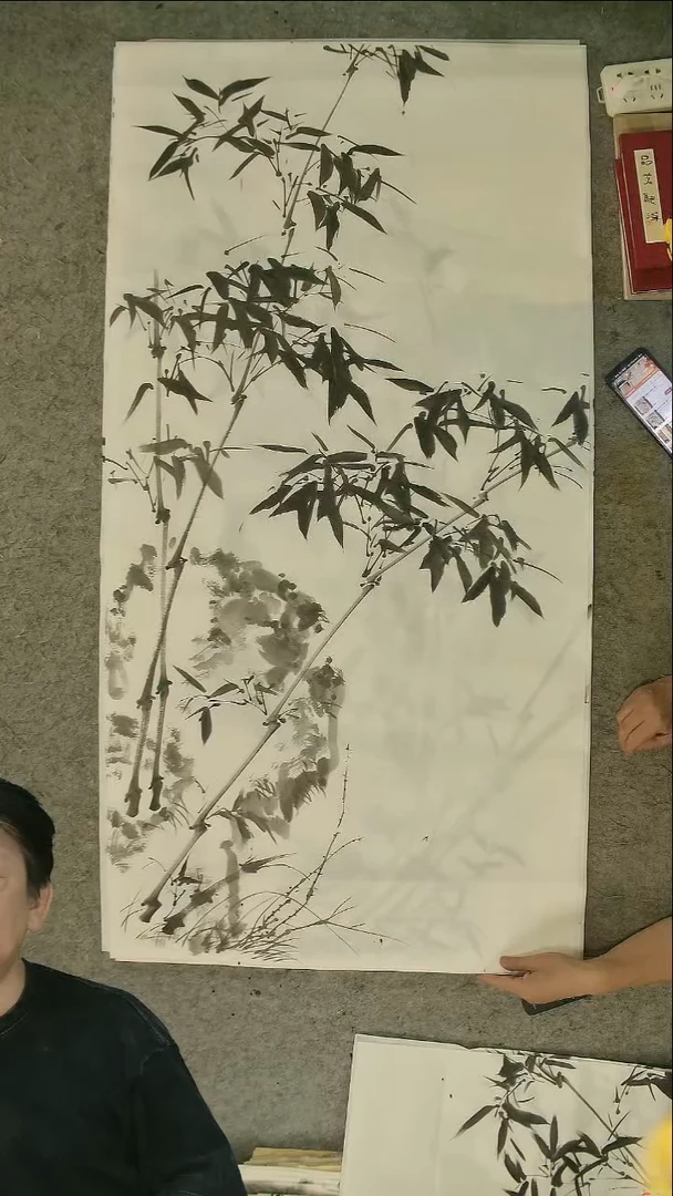 国画四尺整张  墨竹