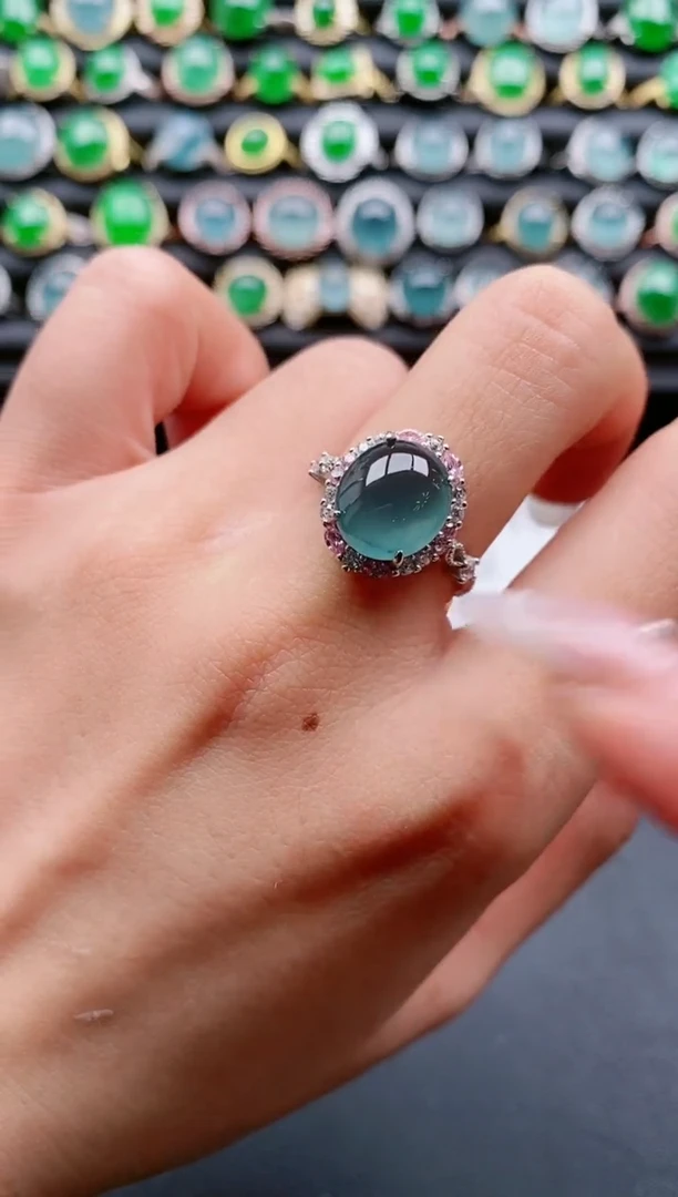 【闪购商品】翡翠戒指银S925镶嵌1111111111