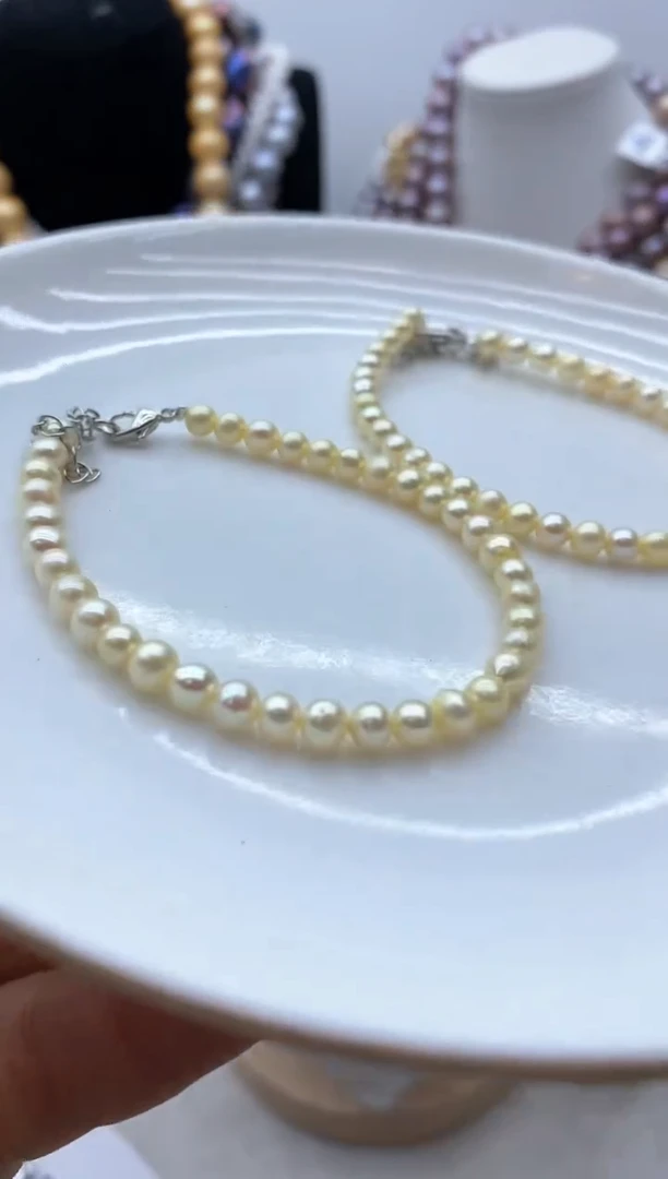 【闪购商品】淡水珍珠颈饰钛钢29