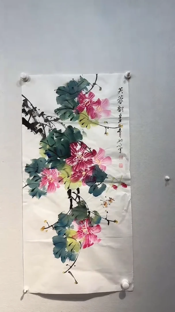 【闪购商品】国画胡宏源 4.5平尺 芙蓉韵