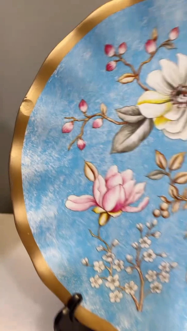 陶瓷玉兰花盘（053）