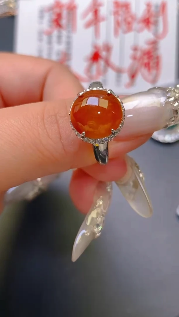 【闪购商品】翡翠耳饰银S925镶嵌天然A货翡翠1