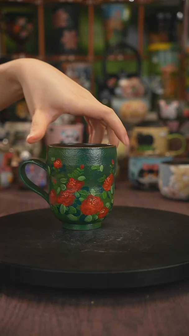 紫砂油画手绘釉下彩