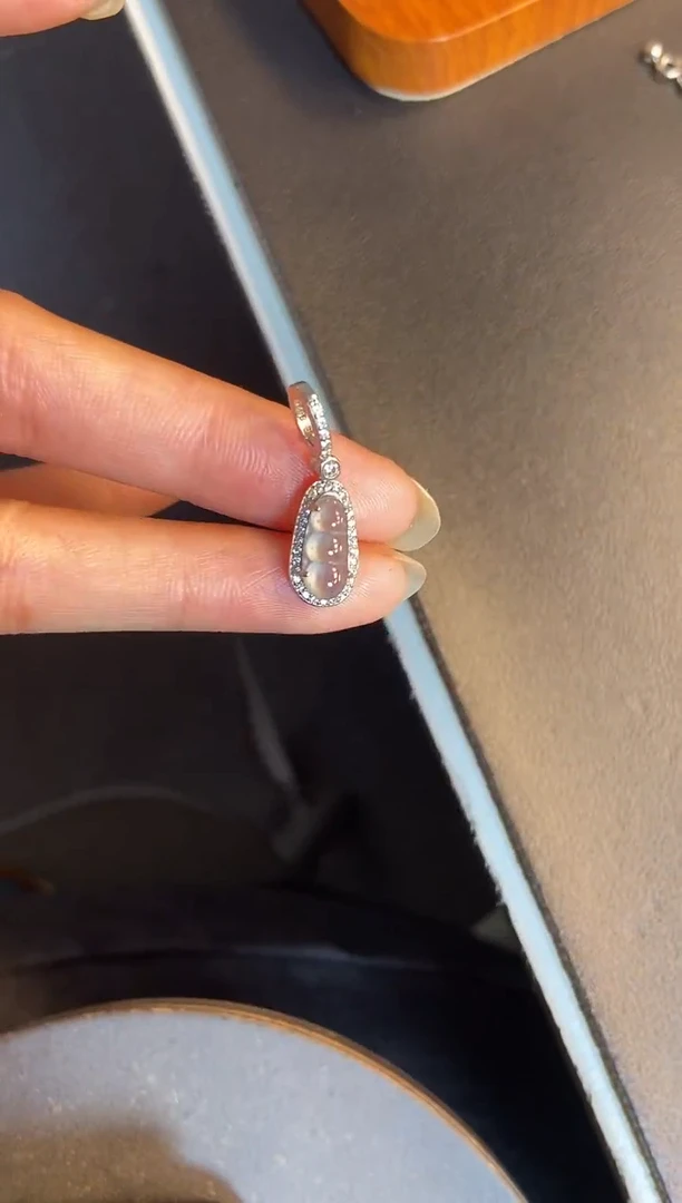 吊坠(不含链)银S925镶嵌翡翠1