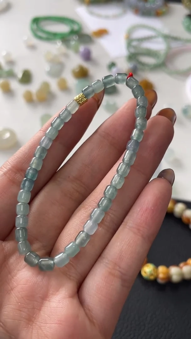 【闪购商品】定制翡翠未镶嵌手串150+15