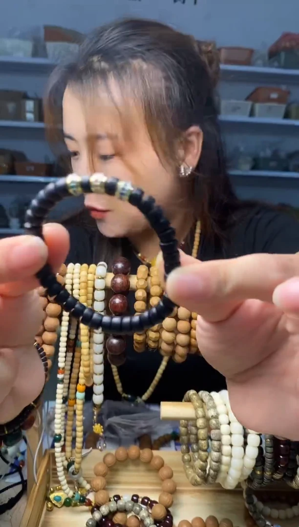 风车木（黑檀木）手串/手链黑檀直切药片手串