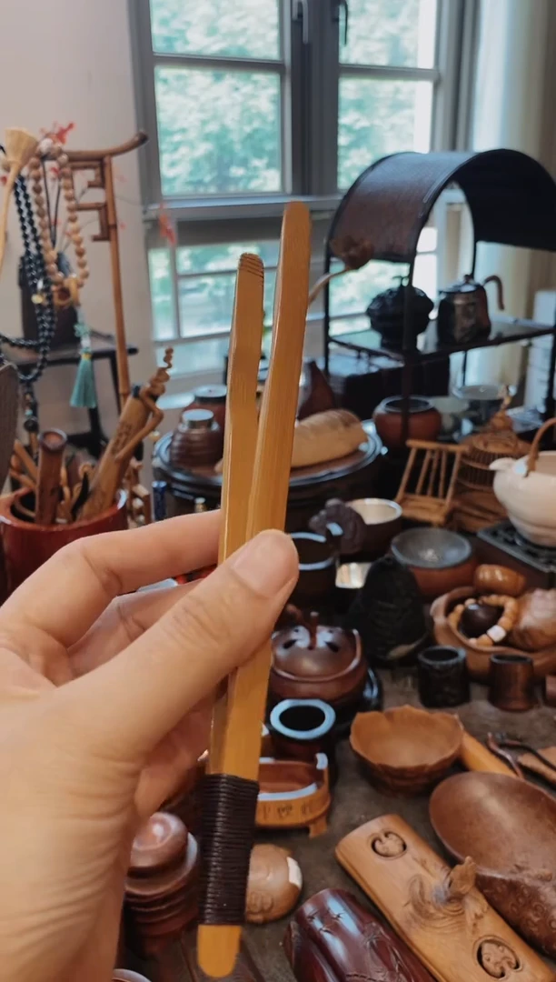 竹廖一男手工精品茶夹