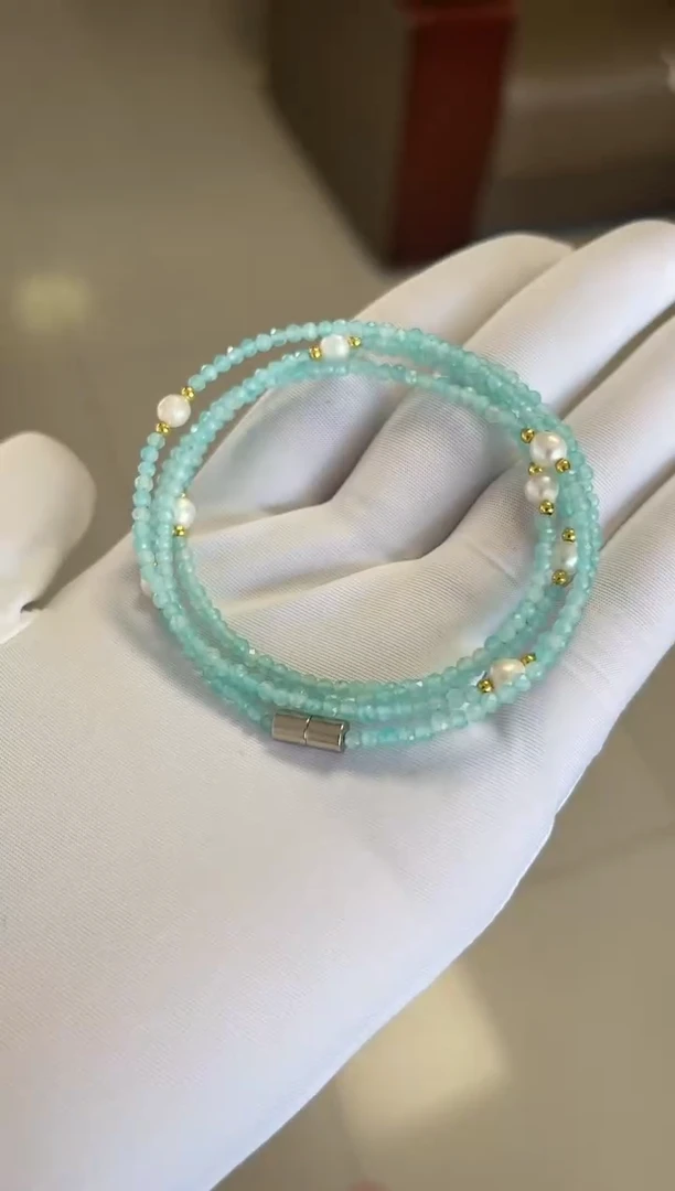 手链未镶嵌天河石天河石多圈手串