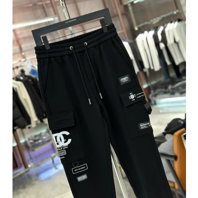 【发现者】2024欧货男士高品质轻奢工装休闲裤加绒加厚长裤6890