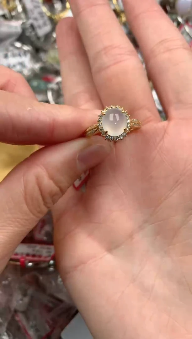 银S925镶嵌戒指翡翠555   6