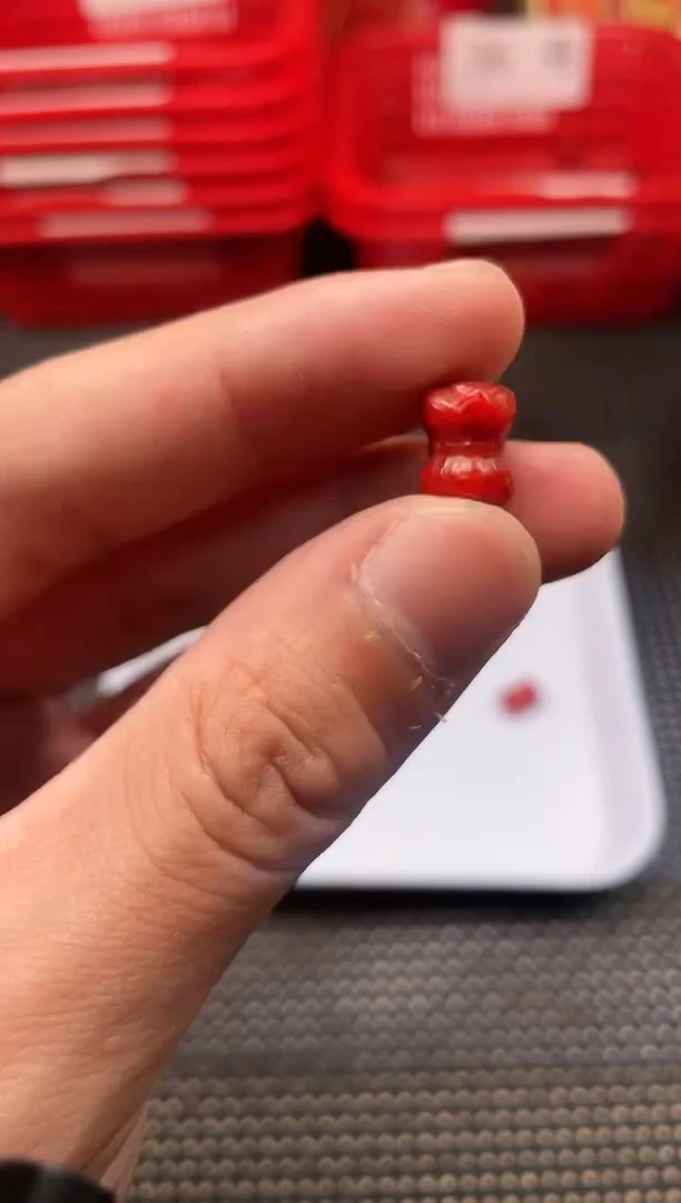 【闪购商品】南红玛瑙单珠未镶嵌37号柿子红卡8*11并蒂莲一颗