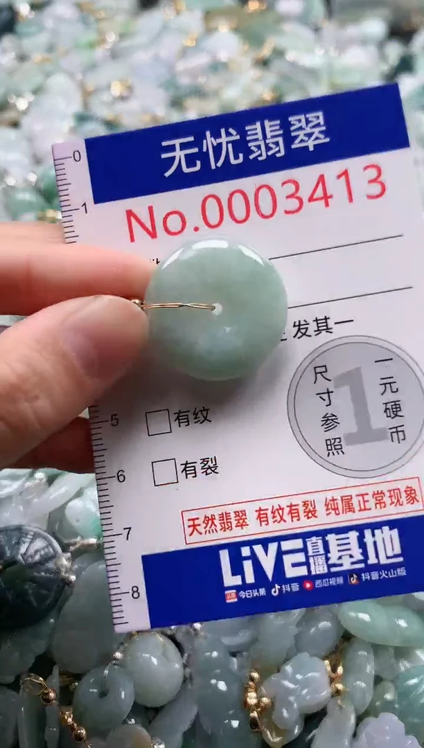 翡翠未镶嵌吊坠(不含链)3413