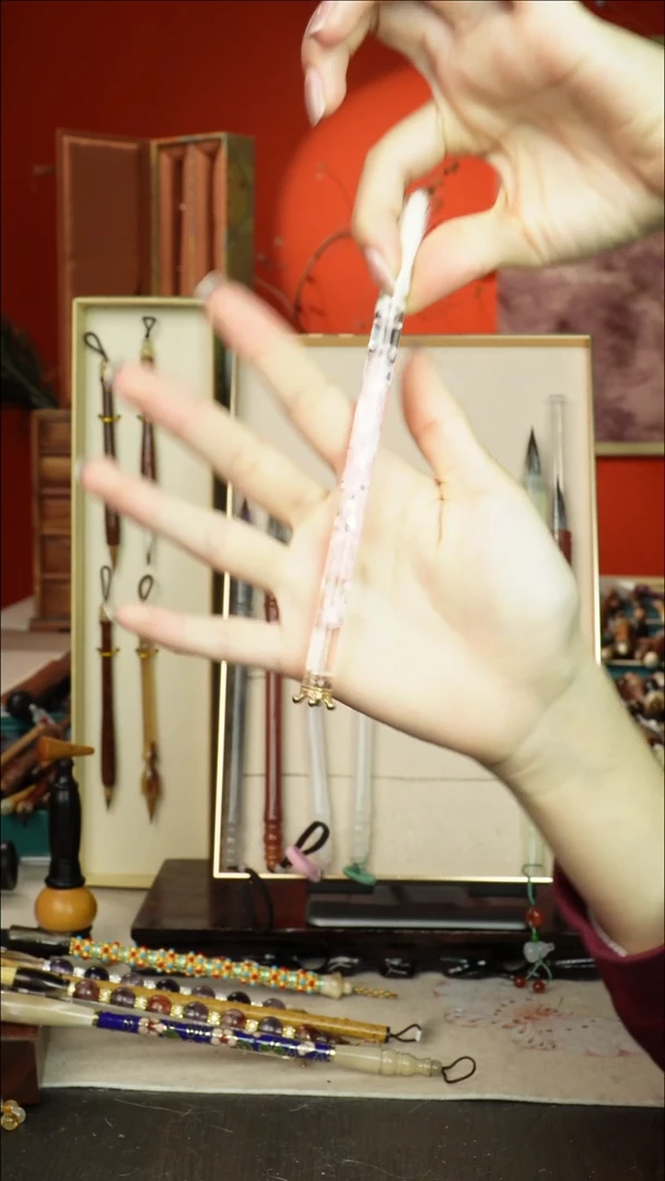 237号闪孤品高货毛笔链接 清水试笔 蘸墨不退