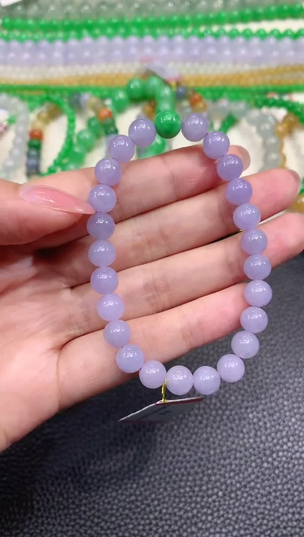 未镶嵌手链翡翠C123 紫货有一定色差