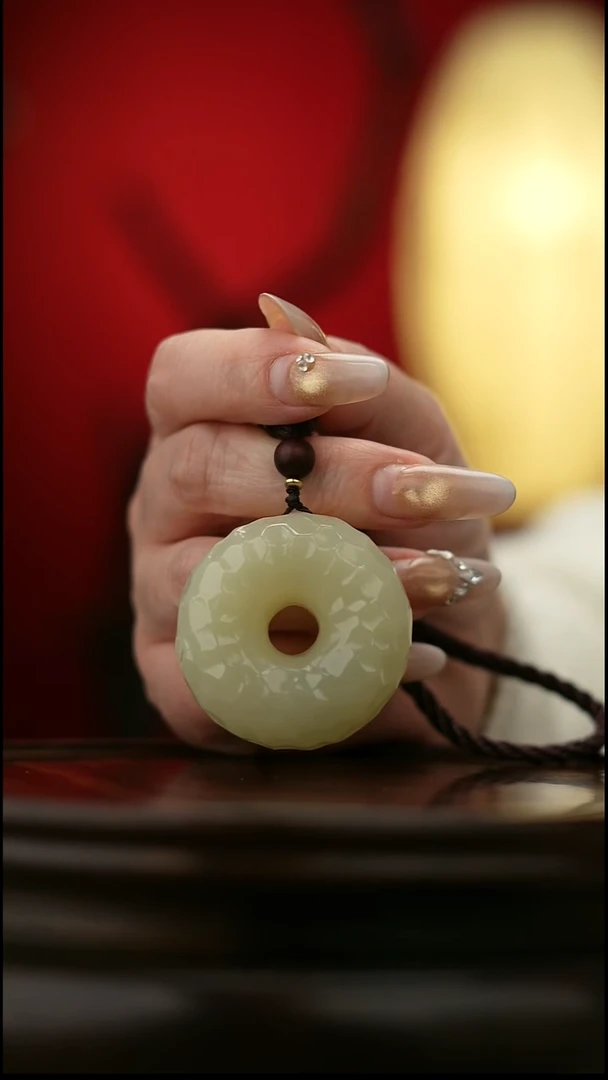 玉【平安扣】天然玉手把件