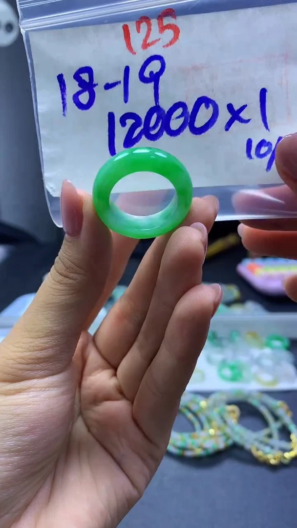未镶嵌定制翡翠戒圈#12000元-毛货需精细抛光