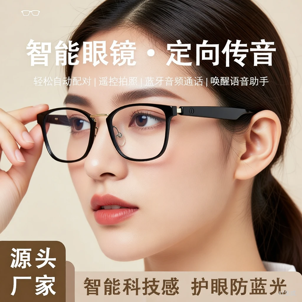 智能ai蓝牙眼镜耳机2025新款防蓝光听歌听小说安卓苹果手机可通用