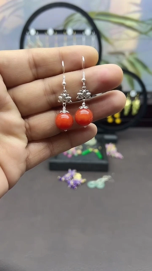 未镶嵌耳饰玛瑙/玉髓010