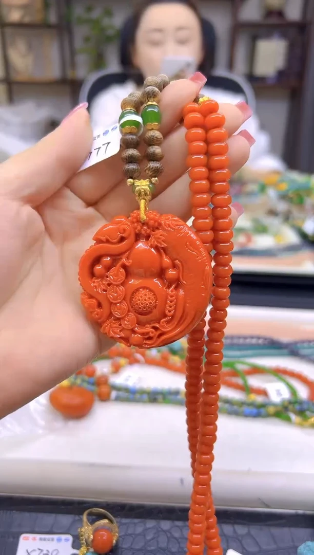 毛衣链未镶嵌南红玛瑙DIY款M777